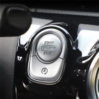 Car Styling ENGINE START STOP Switch Off Covers Stickers Trim For Mercedes Benz A Class A180 A200 2019 Interior Auto Accessories