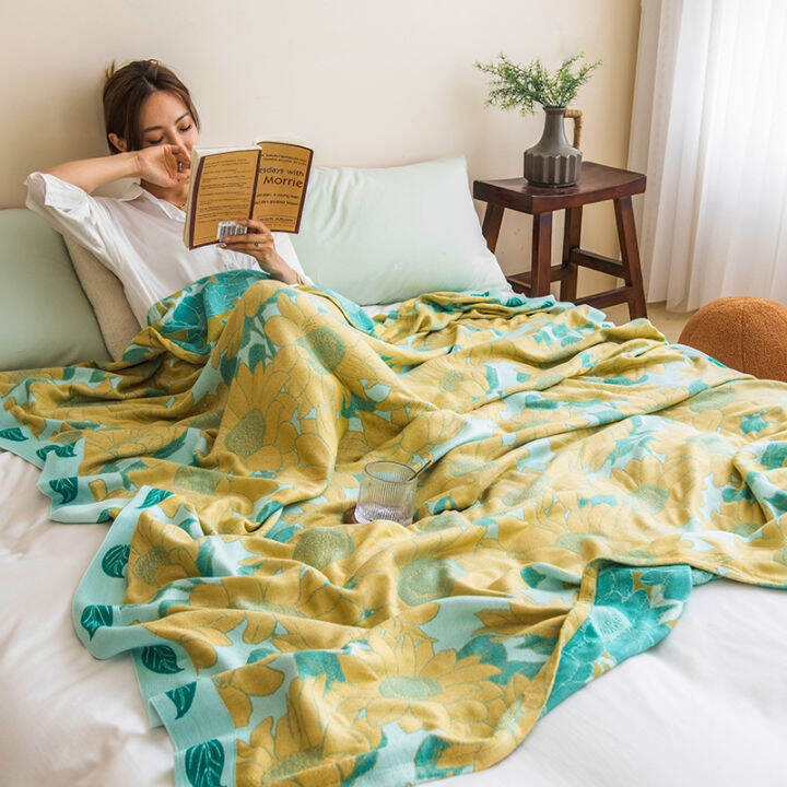 New Bamboo Fiber Summer Towel Quilt Nap Sofa Air Conditioner Blanket  Skin-friendly Cool Feeling Bed Cover | Lazada