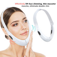 เครื่องยกกระชับใบหน้า Microcurrent แสงสีแดงและสีน้ำเงินนวดสั่นสะเทือนบนใบหน้า V-face เครื่องมือเสริมความงามยกกระชับใบหน้า