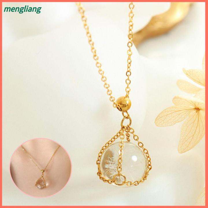 Glass ball sale pendant necklace