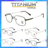 Titanium 100 % แว่นตา รุ่น 2011 กรอบเต็ม Square shape ทรงเหลี่ยม ขาข้อต่อ วัสดุ ไทเทเนียม (สำหรับตัดเลนส์) กรอบแว่นตา สวมใส่สบาย น้ำหนักเบา Full frame Eyeglass leg joints Titanium material Eyewear Top Glasses