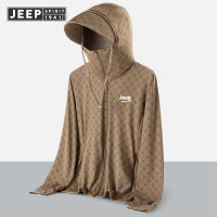 JEEP SPIRIT เสื้อผ้ากันแดดสำหรับผู้ชาย,เสื้อผ้าการป้องกันแสงแดดสำหรับชาวประมงผิวกลางแจ้งเสื้อโค๊ตแนวสปอร์ตระบายอากาศได้เสื้อคลุมบางๆมากฤดูร้อน