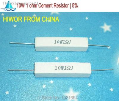 ✵✠✐ (10pcs/lot) 10W 1 ohm Ceramic Cement Power Resistor 1 ohm TOL 5 Resistors
