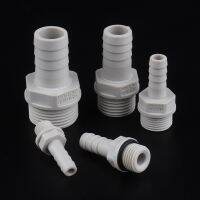 2pcs/lot 1/2 3/4 Male Thread To 8-25mm POM Barbed Soft Pipe Joint Plastic Hose With Washer