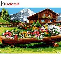 Huacan 5D Diamond Painting New Arrivals Garden Flower DIY Diamond Mosaic Embroidery Landscape Home Supplies Cross Stitch