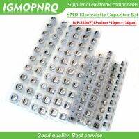 ❖ 130PCS/LOT 1uF-220uF SMD Aluminum Electrolytic Capacitor Assorted Kit Set 13valuesx10pcs 130pcs Samples Kit