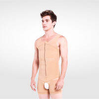 I Cheer ชุดกระชับสัดส่วนขาสั้นสำหรับคุณผู้ชาย (Zippered Abdominal /Chest Garment for MEN-Boxer)