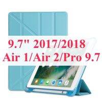 เคส10.2สำหรับ Ipad 7th พร้อมเคสซิลิโคนที่ใส่ดินสอสำหรับ Ipad Pro 10.5 9.7 Air 1 2 3 Cover สำหรับ Ipad 6th Gen 9.7