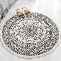 Morocco Round Car Bedroom Boho Style Tassel Cotton Rug Hand Woven National Classic Tapestry Sofa Cushion Tatami Floor Mats