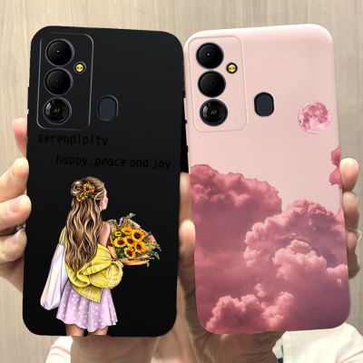 เคสสำหรับ Tecno POP 6 GO เคสนิ่มเคลือบด้านลายลูกกวาด2023ใหม่ล่าสุดสำหรับ Pop6 Tecno เคสใส่โทรศัพท์ไป