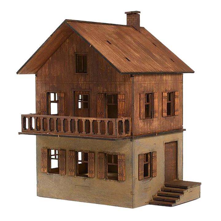 segolike DIY Wooden House Assemble Unpainted 1/72 House Model Kits