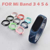 สายรัดสำหรับ Mi Band 3 4 5 6สาย Xiaomi ไนลอนยืดหยุ่นเปลี่ยนสายรัดข้อมือ