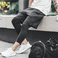 2021 Summer Camo Sport Pants Mens 2 in 1 Workout Running Training Pants Gym Fitness Jogging Shorts Quick-Dry Elastic Men Legging