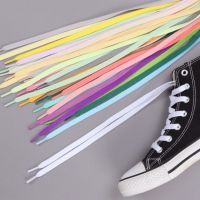 60-160cm 1Pair Shoelaces for Sneakers 8mm Fabric Shoe Laces Flat Soft Shoestrings Accessories Wholesale