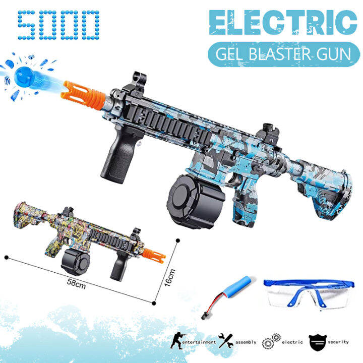 Electric Gel Blaster Automatic Water Bullet s Splatter Weapon Outdoor ...