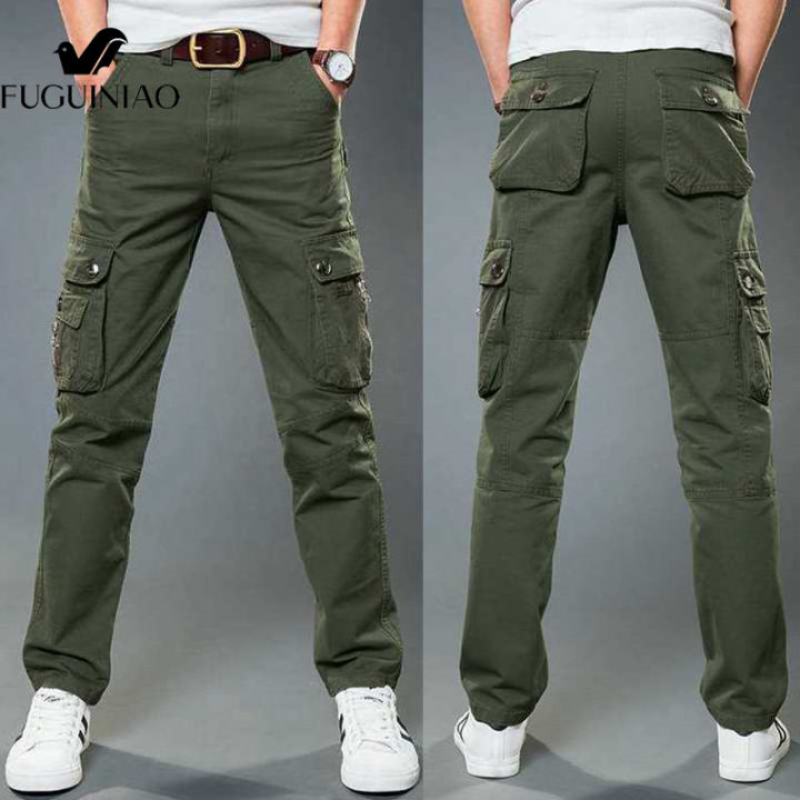 FUGUINIAO Men's Pants New Style Overalls Men's Trousers Outdoor Loose ...