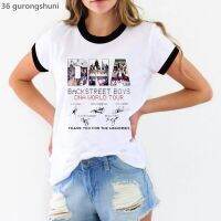 เสื้อยืดพิมพ์ลาย Dna Grpahic Backstreet Boys เสื้อผ้าสตรีเสื้อยืดแนวฮิปฮอปตลกเสื้อยืดคนรักดนตรีเสื้อยืดฮาราจูกุผู้หญิง