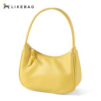 ↯LIKEBAG Korea Style Simple Designสีทึบกระเป๋าสะพายไหล่สำหรับผู้หญิง