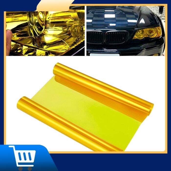 30 x 120cm Yellow Tint Film for Fog Tail Headlight Tinting Car Van Wrap