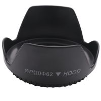 DC-SN HOOD 62mm Screw Mount Flower Crown Lens Hood Petal Shape for 62mm Lens Black