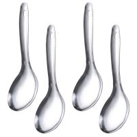 ✼❈ 4 Pcs Rice Spoon Kitchen Supplies Stainless Steel Spoons Household Spatula Serving Compact Paddle Convenient Wear-resistant