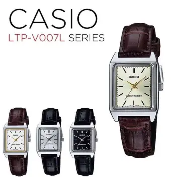 Casio Watch women Luxury Brand Analog Leather Square dial Women's Wrist  Watch Female Quartz Clock Relogio Mulher LTP-V007