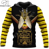 Old Time Bee Keeper 3D Printed Men hoodies Pure Raw Honey Harajuku Fashion Hooded Sweatshirt Unisex Casual jacket pullover MF-44