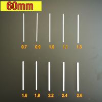 60mm Glass fiber rod for squid hook 0.7-2.6mm 50pcs 100pcs Fishing Bait Jig Accessories Fiberglass pole lure Connection stick