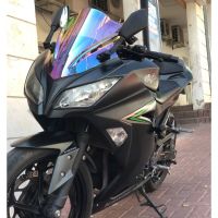 กระจกบังลมสำหรับ2013 2014 2015 2016 2017 Kawasaki Ninja 300 300R EX300กระจกหน้ารถเบี่ยงกระจกบังลมควันอิริเดียม