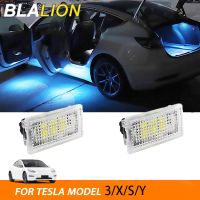 【cw】 BLALION 2pcs Car Interior Tesla 3 S X Y Truck Foot Door Atmosphere !