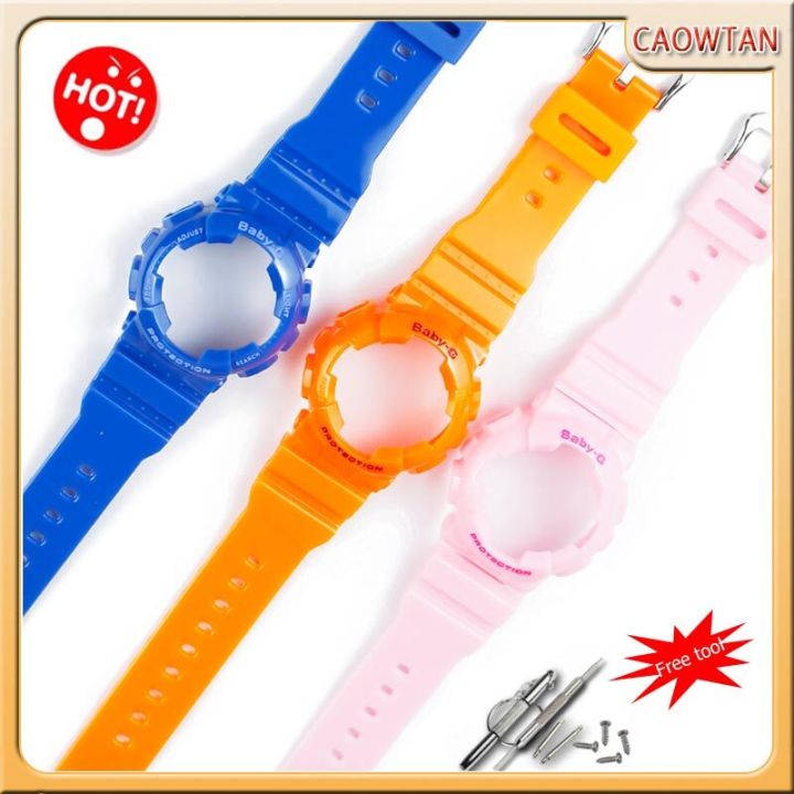 ซิลิโคนผิวแมตต์-bezel-นาฬิกา-casio-สำหรับ-baby-g-ba-110-112-111-ไม่รวมนาฬิกา-frosted-ชุดซิลิโคน-smooth-เคสซิลิโคน-สายนาฬิการวมเครื่องมือ