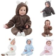 Bé Jumpsuit, Áo Hoodie Lông Cừu San Hô Cho Bé Quần Áo