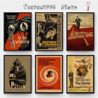 Alfred Hitchcock Wall Prints-โปสเตอร์ผ้าใบคราฟท์สำหรับบาร์คาเฟ่ห้องนั่งเล่นหรือการตกแต่งห้องรับประทานอาหาร-ภาพวาดที่ไม่เหมือนใครและสะดุดตา Liyanhong2