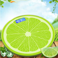 Toughened Glass Electronic home precision weight scale creative cartoon fashion mini lemon round human body scale 0.2-180KG