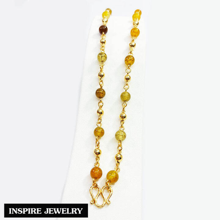 inspire-jewelry-สร้อยคอหินเกร็ดมังกร-ตัวสร้อย-หุ้มทองแท้-24k-ขนาด-24-นิ้ว-thai-quality-เป็นหินที่ช่วยเสริมสร้างความสงบสุข-ความร่ำรวย-เงินทอง