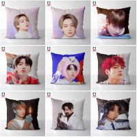 (All in stock, double-sided printing)    Kpop Cushion Kpop Pillow Case Plush Pillow Case Square Poszewka Pillow Case 40X40cm 45x45cm   (Free personalized design, please contact the seller if needed)