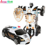 LS【ready Stock】Children Inertia Deformation Car Model Toy Impact Transforming Robot Toys Birthday Gifts For Boys Girls1【cod】