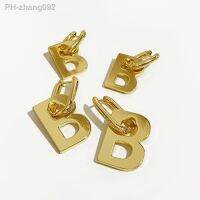 Peri 39;sBox 2 Sizes Thick Letter B Dangle Earrings for Women Bold Gold Color Geometrical Initial Hanging Earrings Celebrity Style