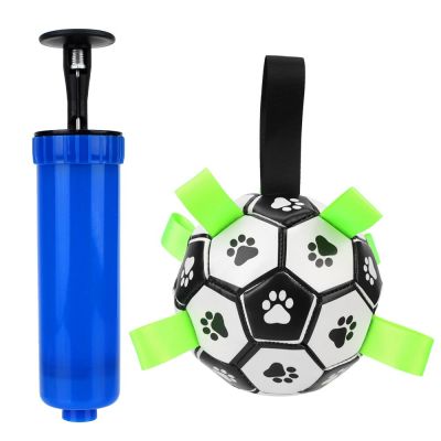 15cm Dog Bite Chew Balls Interactive Pet Football Toys With Grab Tabs Puppy Outdoor Training Soccer Pets Accessories Toys