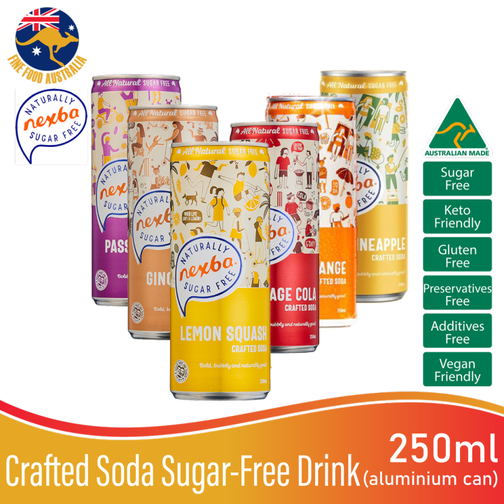 Australia's Nexba Crafted Soda SugarFree Natural Refreshing Soft Drink