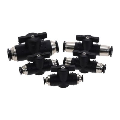 BUC-4mm/6mm/8mm/10mm/12mm Pneumatic Switch Quick Quick Insertion PU Air Pipe Joint Hand Valve Air Valve Ball Valve Pipe Fittings Accessories