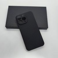 for iPhone 14 13 12 11 pro max case Carbon fiber phone covers Lens protection ultra-thin Carbon fiber case for iphone 14 plus  Screen Protectors