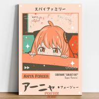 Anya Forger Spy X โปสเตอร์โลหะครอบครัวรายการทีวีเกมภาพยนตร์อะนิเมะป้ายดีบุกของตกแต่งบ้านผนัง NZ3566ตกแต่งห้องศิลปะ