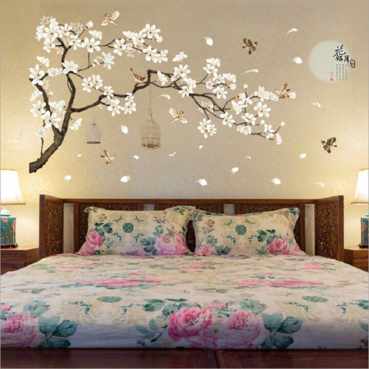 peel-and-stick-wall-decals-living-room-decor-cherry-blossom-wall-stickers-flower-branch-decal-tree-mural-decoration