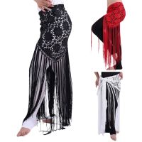 【cw】 Belly Hollow Out Crochet Hip Scarf Fringe Tassels Shawl Waist Beach Wrap Skirt Cover Up