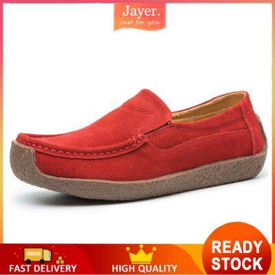 Ready Stock Moccasins Womens Flats Genuine Leather Shoes Lady Loafers Slip On Suede Shoes