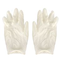 [คุณภาพสูง!!] (แพค 100) ถุงมือยาง ไซส์ L สีขาว Latex Rubber Glove glove ถุงมือยาง ถุงมือ **พร้อมส่ง**