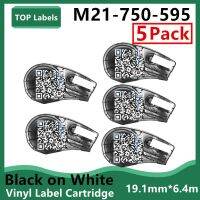 1~5 Pack All-Weather Vinyl Cartridge M21-750-595 Black on White Indoor/Outdoor Identification,Laboratory Equipment Labeling