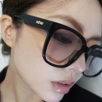 {Paopao glasses} 2021ใหม่เกาหลีสแควร์แว่นกันแดดขับรถใบหน้าใหญ่ถนนยิงแว่นกันแดดแว่นกันแดดย้อนยุค