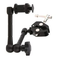 ✜ Magic Arm Super Clip Crab Clamp Articulating Holding Arms for Flash LCD Monitor LED Video Light SLR DSLR Camera